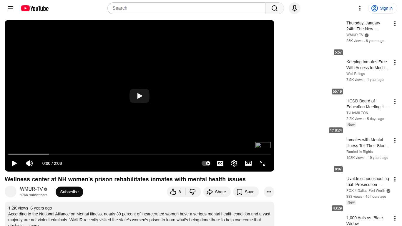 Wellness center at NH women's prison rehabilitates inmates with mental health issues - YouTube