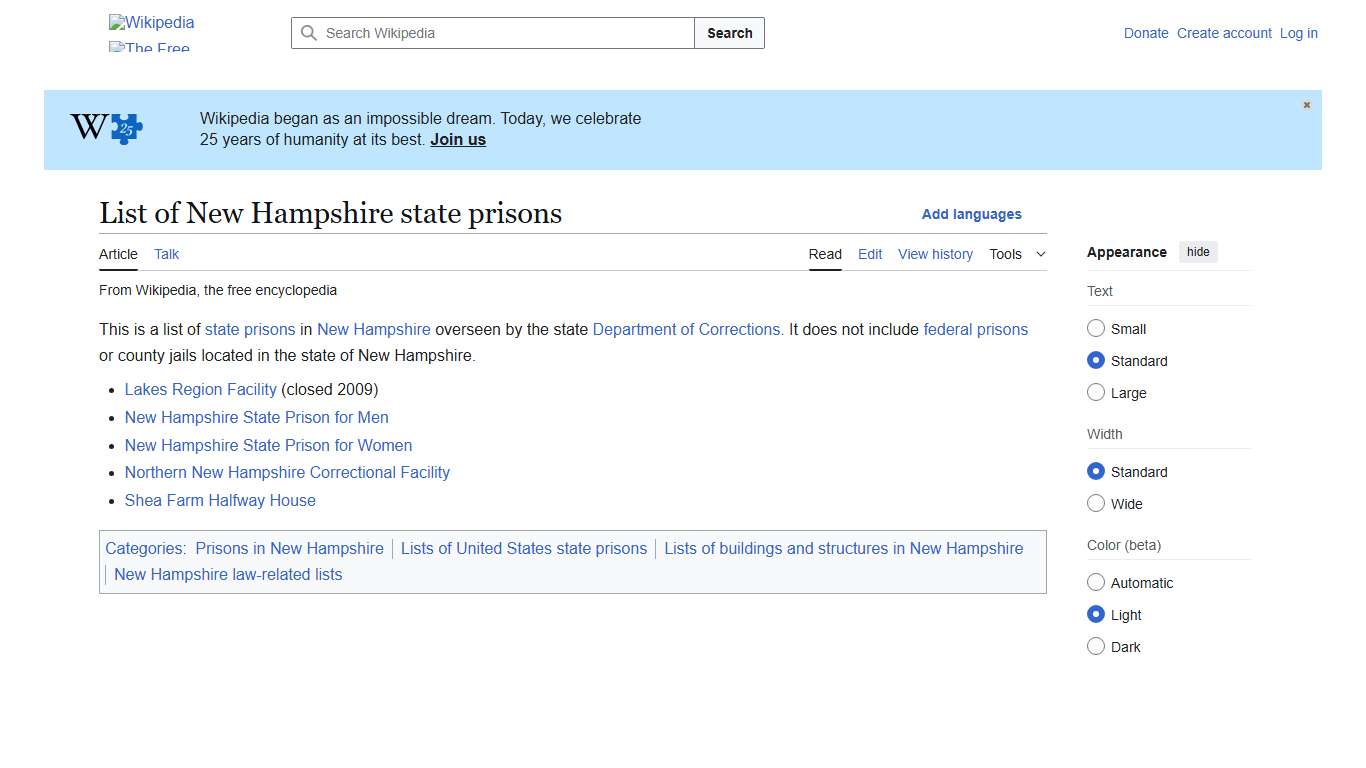 List of New Hampshire state prisons - Wikipedia